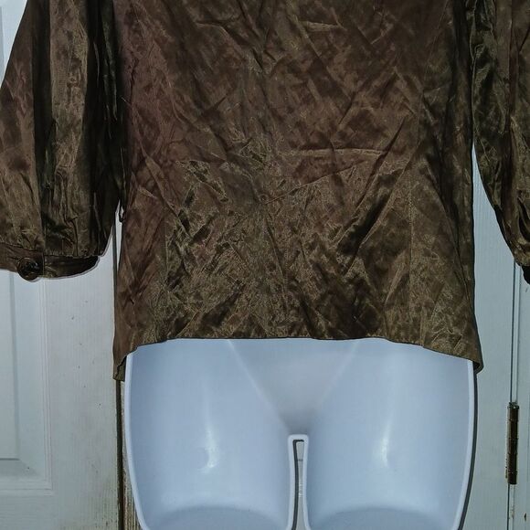 Twelve Couture Rive Gauche 2007 Bronze button front lightweight jacket Sz M - Picture 5 of 8